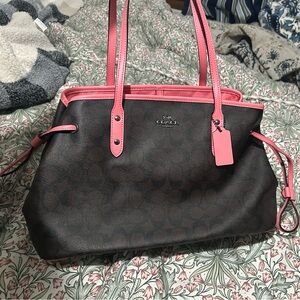 Coach Brown and Pink Purse